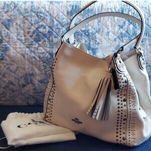 COACH Edie Leather Shoulder Bag Satchel/Shoulder Bag